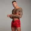 red-running-shorts